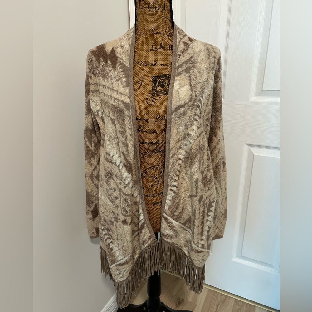Lucky Brand sweater with cape look. . Great condition.